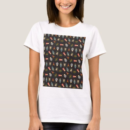 花カラフル柄 Tシャツ (正面)