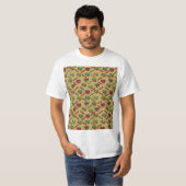花カラフル柄 Tシャツ (正面フル)