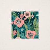 花カラフル柄bohoイラストレーションイヤリング (裏面)