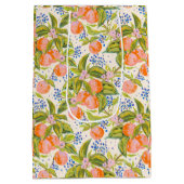 花カラフル桃 ミディアムペーパーバッグ (裏面)