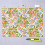 花カラフル桃 薄葉紙 (クラフト)