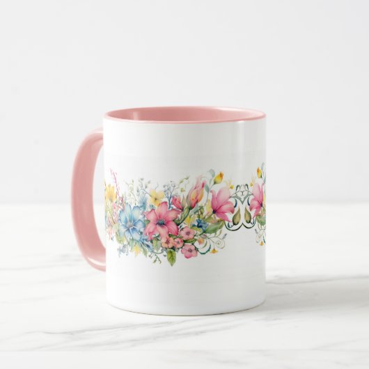 花カラフル植物園フローラ花 マグカップ (正面左)