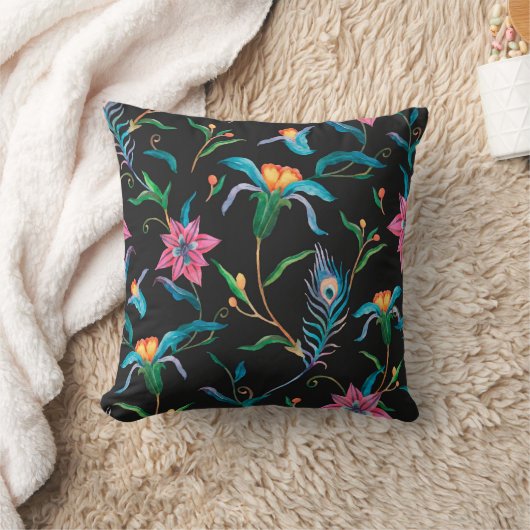 花カラフル模様はっきりした及び鮮やかpi クッション (ブランケット)