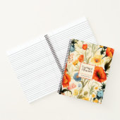 花カラフル模様絵を描（ベージュ） ノートブック (内部)