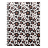 花カラフル模様23 – スパイラルノートブック ノートブック (正面)