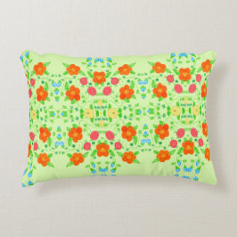 花カラフル模様 アクセントクッション
