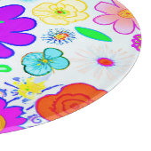 花カラフル模様 カッティングボード (角)