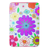 花カラフル模様 バスマット (正面縦)