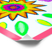 花カラフル模様 ポスター (コーナー)