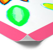 花カラフル模様 ポスター (角)