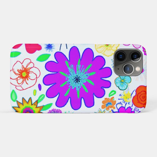 花カラフル模様 Case-Mate iPhoneケース (裏面(横))