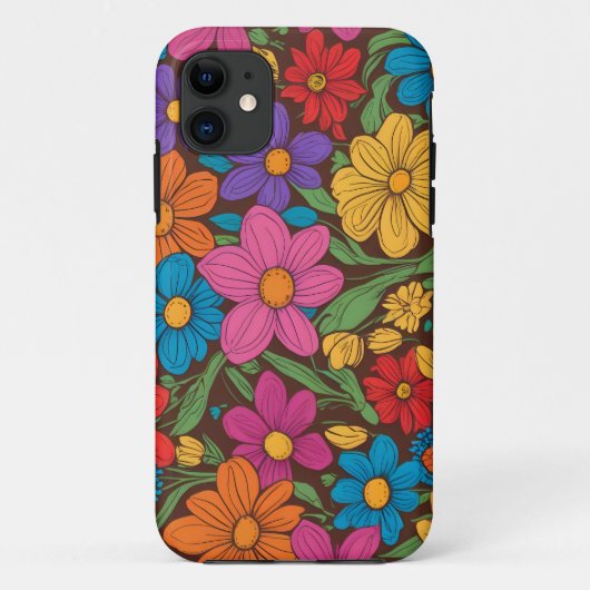 花カラフル模様 Case-Mate iPhoneケース (裏面)