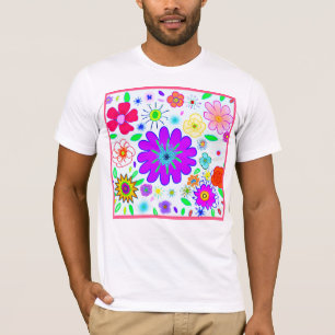 花カラフル模様 Tシャツ