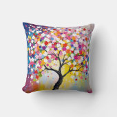花カラフル樹 クッション (正面)