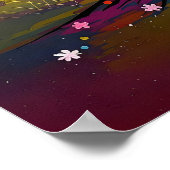 花カラフル樹 ポスター (角)