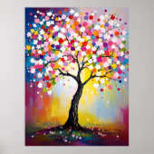 花カラフル樹 ポスター (正面)