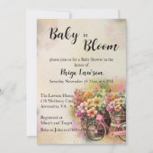 花カラフル樽赤ちゃんシャワー招待状 招待状 (正面)