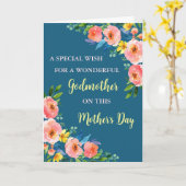 花カラフル母おめでとう母の日 カード (黄色い花)