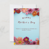 花カラフル母の日のグリーティングカード カード (正面)