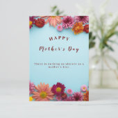 花カラフル母の日のグリーティングカード カード (スタンド正面)