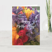 花カラフル母の日 カード (正面)