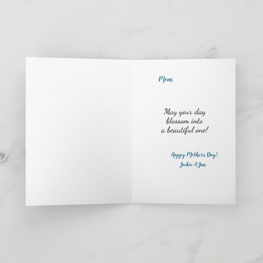 花カラフル母の日 カード (内部)