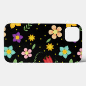 花カラフル水彩可愛 Case-Mate iPhoneケース (裏面 (横))