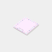 花カラフル水色パーソナライズされた名 ポストイット (アングル)