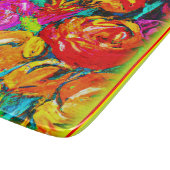 花カラフル油塗装。買今 カッティングボード (角)