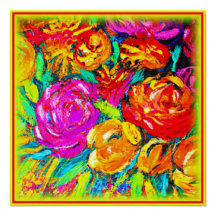 花カラフル油塗装。買今