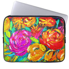 花カラフル油塗装。買今 ラップトップスリーブ
