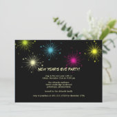 花カラフル火大晦日パーティの招待状 招待状 (スタンド正面)