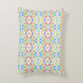 花カラフル状デザイン アクセントクッション (裏面(縦))