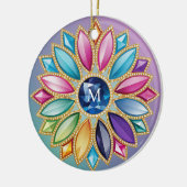 花カラフル玉 セラミックオーナメント (左)