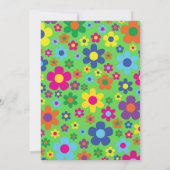 花カラフル生誕生可愛い招待状 招待状 (裏面)