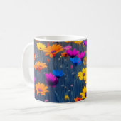 花カラフル畑 コーヒーマグカップ (正面左)