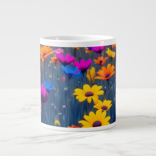 花カラフル畑 ジャンボコーヒーマグカップ (正面)