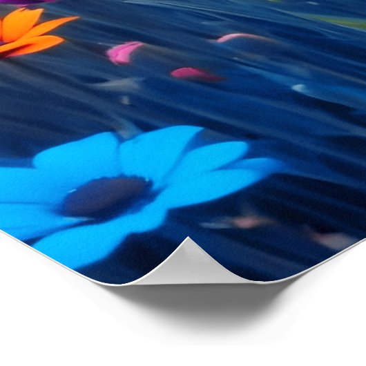 花カラフル畑 ポスター (角)