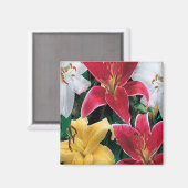 花カラフル磁石 マグネット (正面/裏面)