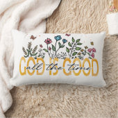 花カラフル神は常に良い引用文 ランバークッション (ブランケット)