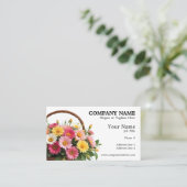 花カラフル籠花屋フローラ設計者 名刺 (スタンド正面)