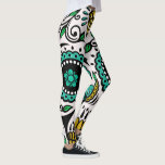 花カラフル糖スカル レギンス<br><div class="desc">カラフルクールフローラ糖スカルイラストレーション。</div>