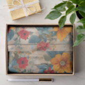 花カラフル素朴の切り離し 薄葉紙 (ギフト)