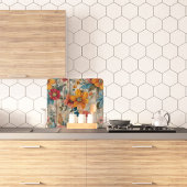 花カラフル素朴硝切板 カッティングボード