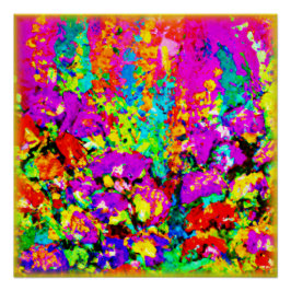 花カラフル絵画の花買今 ポスター