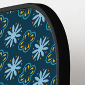 花カラフル継ぎ目パターン ピックルボールラケット (左詳細)