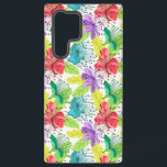 花カラフル継ぎ目 SAMSUNG GALAXY S22 ULTRAケース<br><div class="desc">シンプルモダンと金エレガント属金ゴールド背景の画像。光沢のある銀ストライプ色アクセント。</div>