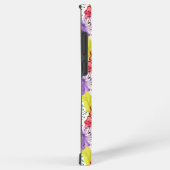 花カラフル継ぎ目 SAMSUNG GALAXYケース (右側面)