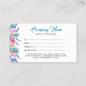 花カラフル縁ど券テンプレート 割引カード (裏面)