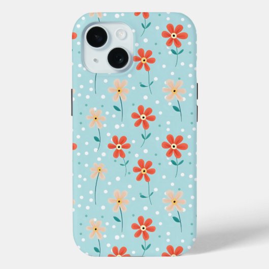 花カラフル繊細な模様 Case-Mate iPhoneケース (裏面)